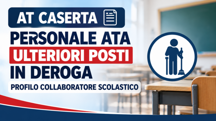 AT Caserta – Personale ATA – Ulteriori posti in deroga – profilo collaboratore scolastico AT Caserta – Personale ATA – Ulteriori posti in deroga – profilo collaboratore scolastico