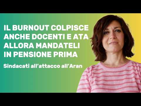 Docenti e Ata: riconosciamo il burnout, anticipiamo la pensione, più diritti ai precari. Temi Aran Docenti e Ata: riconosciamo il burnout, anticipiamo la pensione, più diritti ai precari. Temi Aran
