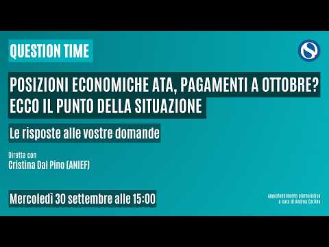 Posizioni economiche ATA, pagamenti a ottobre: ecco il punto della situazione Posizioni economiche ATA, pagamenti a ottobre: ecco il punto della situazione